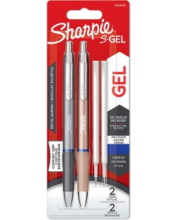 Σετ στυλό gel Sharpie S-Gel - 0,7 mm, 2 στυλό και 2 ανταλλακτικά