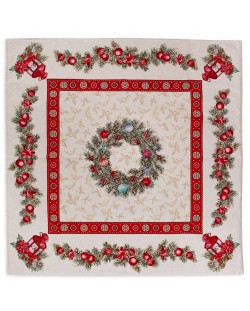Πετσετάκι Rakla - Christmas wreath, 100 х 100 cm