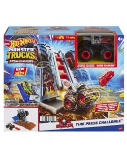 Σετ  Hot Wheels Monster Trucks - παγκόσμια αρένα,Tire Press Challenge
