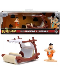 Σετ Jada Toys -Αυτοκίνητο και φιγούρα, Οικογένεια Flintstone, 1:32