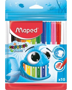 Σετ μαρκαδόροι Maped Color Peps - Ocean, 10 χρώματα