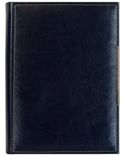 Δερμάτινο σημειωματάριο-ατζέντα  Lemax Novaskin - A5, σκούρο μπλε, Standart