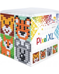 Δημιουργικό σετ με εικονοστοιχεία  Pixelhobby - XL, Κύβος, Άγρια ζώα