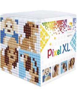 Δημιουργικό σετ με εικονοστοιχεία Pixelhobby - XL, Κύβος, Σκυλάκια