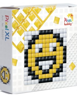 Δημιουργικό σετ με εικονοστοιχεία Pixelhobby - XL, Χαμογελαστό emoji