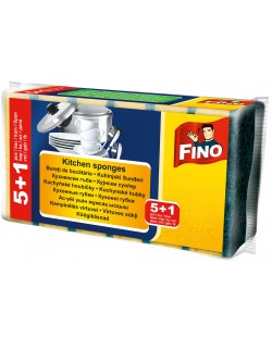 Σφουγγαράκια κουζίνας Fino -5+1 τεμάχια