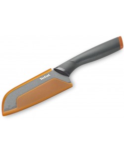 Μαχαίρι κουζίνας Tefal - Fresh Kitchen Santoku, K2320614, 12 cm, γκρι/πορτοκαλί