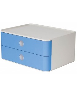 Κουτί με 2 συρτάρια  Han - Allison smart, γαλάζιο