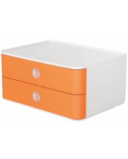 Κουτί με 2 συρτάρια  Han - Allison smart, πορτοκαλί