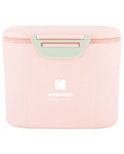 Κουτί αποθήκευσης ξηρού γάλακτος  Kikka Boо - Ροζ με κουτάλι, 160 g
