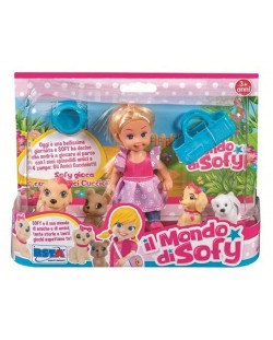 Κούκλα RS Toys - Σόφη, με 4 σκυλάκια και αξεσουάρ