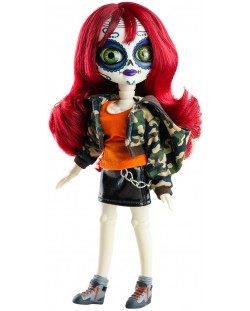 Κούκλα Paola Reina Catrinas -Maya, με κόκκινα μαλλιά και σακάκι παραλλαγής, 34 cm