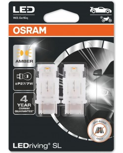 LED Λάμπες αυτοκινήτου Osram - LEDriving, SL, Amber, P27/7W , 1.3W, 2 τεμάχια, κίτρινο