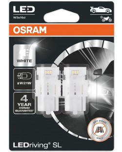 LED Λάμπες αυτοκινήτου Osram - LEDriving, SL, W21W, 1.4W, 2 τεμάχια, λευκό
