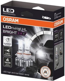 LED Λάμπες αυτοκινήτου Osram - LEDriving, HL Bright, HB3/H10/HIR1, 19W, 2 τεμάχια