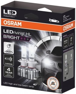 LED Λάμπες αυτοκινήτου Osram - LEDriving, HL Bright, H7/H18, 19W, 2 τεμάχια