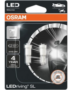 LED Λάμπες αυτοκινήτου Osram - LEDriving, SL, W2.3W (T5), 0.25W, 2 τεμάχια, λευκό