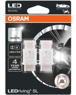 LED Λάμπες αυτοκινήτου Osram - LEDriving SL, P27/7W, 1.7W, 2 τεμάχια, λευκό