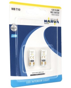 LED Λάμπες αυτοκινήτου NARVA - LED, 12V, W2.1x9.5d, 2 τεμάχια