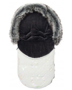 Πολυτελές χειμερινος σάκος καροτσιού New Baby - 48 х 98 cm, μπεζ