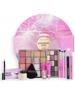 Makeup Revolution Σετ δώρου Super Model Glow, 14  τεμαχίων