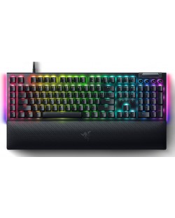 Μηχανικό πληκτρολόγιο Razer - BlackWidow V4, Yellow, RGB, μαύρο