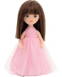 Απαλή κούκλα Orange Toys Sweet Sisters - Sophie με ροζ τριαντάφυλλο φόρεμα, 32 cm