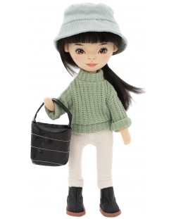 Απαλή κούκλα Orange Toys Sweet Sisters - Η Lilu με πράσινο πουλόβερ, 32 cm