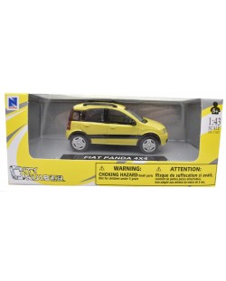 Μεταλλικό αυτοκίνητο Newray - Fiat Panda 4х4, κίτρινο, 1:43