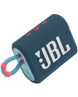 Μίνι ηχείο JBL - Go 3, μπλε/ροζ
