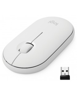 Ποντίκι Logitech - Pebble M350, οπτικό, ασύρματο, λευκό