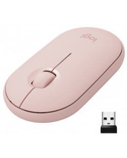 Ποντίκι Logitech - Pebble M350, οπτικό, ασύρματη, ροζ