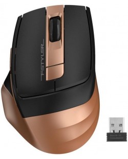 Ποντίκι A4tech - Fstyler FG35, οπτικό ασύρματο, μαύρο/καφέ