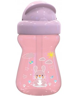 Αθλητικό μπουκάλι Lorelli Baby Care - Animals, 200 ml, ροζ