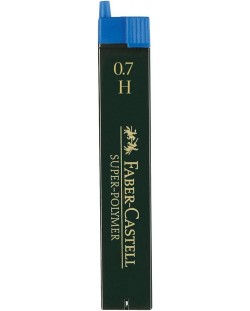 Μίνι γραφίτες  Faber-Castell - Super-Polymer, 0.7 mm, H, 12 τεμάχια