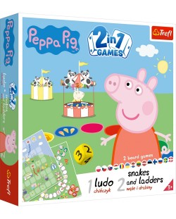 Επιτραπέζιο παιχνίδι 2 σε 1 Peppa Pig (Ludo/Snakes and Ladders) - детска
