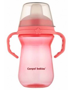 Κύπελλο που δεν χύνεται Canpol - 250  ml, ροζ