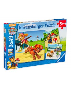 Παζλ Ravensburger 3 x 49 κομμάτια - Οι 4 πατούσες, Paw Patrol