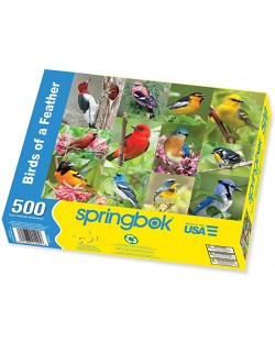 Παζλ Springbok 500 κομμάτια - Πουλιά στο δάσος