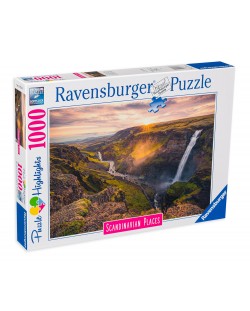 Παζλ Ravensburger από 1000 κομμάτια - Καταρράκτης Haifos, Ισλανδία