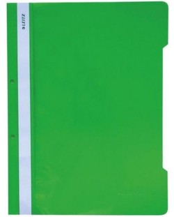 Φάκελος Leitz - με γραφομηχανή και διάτρηση, πράσινος