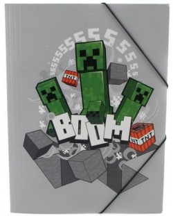 Φάκελος με λάστιχο Uwear - Minecraft Creeper Boom, A4