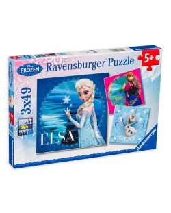 Παζλ Ravensburger 3 x 49 κομμάτια - Ψυχρά κι Ανάποδα