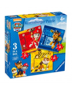 Παζλ Ravensburger 3 σε 1 -  Ο Ραμπλ, ο Μάρσαλ και ο Τσέις, Paw Patrol