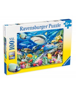 Παζλ Ravensburger 100 XXL κομμάτια - Καρχαρίες στον  Ύφαλο