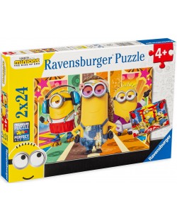 Παζλ Ravensburger 2 x 24 τεμαχίων- Minions σε δράση