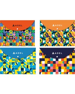 Φάκελος με κούμπωμα  Adel - A4, Pattern, ποικιλία