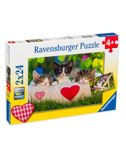 Παζλ Ravensburger 2 x 24 κομμάτια - Κοιμισμένα γατάκια 