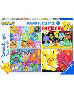 Παζλ Ravensburger  4х100 κομμάτια  - Pokemon