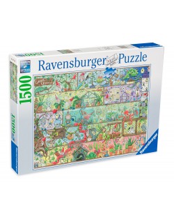 Παζλ Ravensburger από 1500 κομμάτια - Πολύχρωμος κήπος